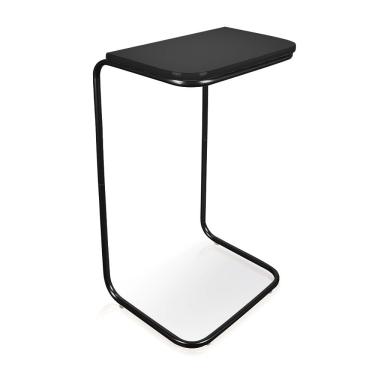 Imagem de Mesa Lateral Tampo Multiuso P/ Sofá Base Preto Preto