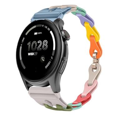 Imagem de Lamshaw Compatível com pulseira de relógio inteligente Cubitt Viva Pro, pulseiras de substituição vazadas de silicone elásticas compatíveis com Smart Watch Cubitt Viva Pro, Viva, Aura Pro, Aura (cor