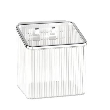 Imagem de FANGOOLSS Prateleiras flutuantes | Organizador flutuante para cozinha, banheiro e escritório | Prateleiras de armazenamento de plástico para maquiagem e decoração de casa (transparente e prata)