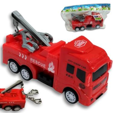 Imagem de Caminhão de Bombeiro Resgate Brinquedo Infantil Menino (GUINCHO)