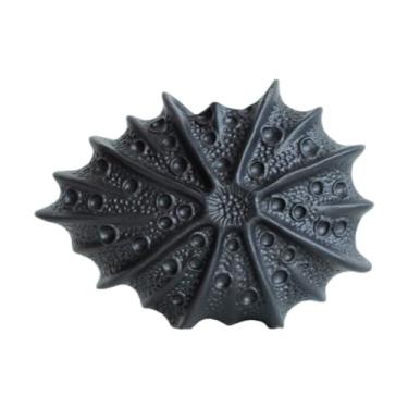 Imagem de Ioensy Vaso de cerâmica para decoração de casa, decoração estética moderna, vaso de concha para lareira, escritório, estante de livros, entrada, Preto, S