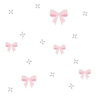 Imagem de Papel de Parede Infantil Lacinhos Xadrez - Inove Papéis de Parede