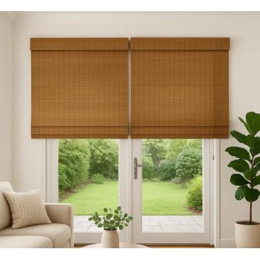 Imagem de Persiana Bambu Rolo 200larg x 230alt com bandô (2 pçs) - Decore Cubra