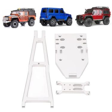 Imagem de Cffuvros 1/10 Escala RC Caminhão e Reboque Construir Kit, Anti Bending, Resistência À Tração, Atualizações Crane Arm Wrecker Kit para Capra 1.9 UTB RC Crawler Trailer DIy Construir (Prata)