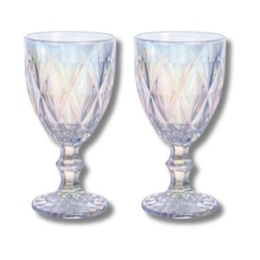 Imagem de Jogo c/ 2 Taça Diamond Furta Cor 340ML Eventos Casamento Buffet - PRAT