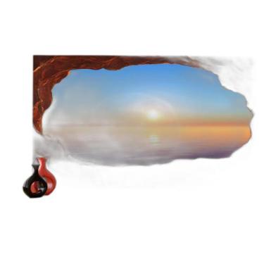 Imagem de Papel De Parede 3D Paisagem Por Do Sol Mar Praia 3,5M Pds41 - Você Dec