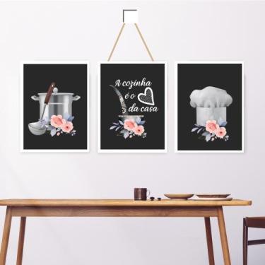 Imagem de Placa Decorativa Quadro Cozinha Cantinho do Café +Brinde 1Alça 1Pendur