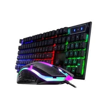 Imagem de Kit Gamer Teclado Semi Mecânico + Mouse LED RGB – Conforto e Precisão para Maratonas