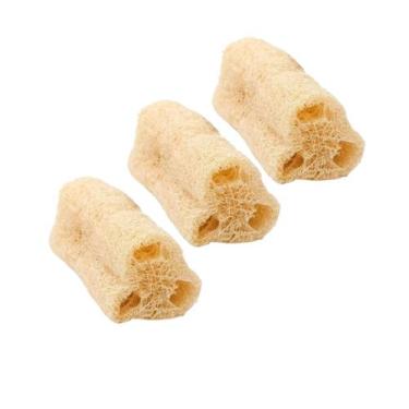 Imagem de kit 3 unidades Bucha Vegetal Natural Para Esfoliação Para Banho E Louç