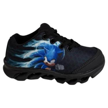 Imagem de Tenis Infantil Sonic Masculino Luzinha Led Luz Confortavel Macio - del