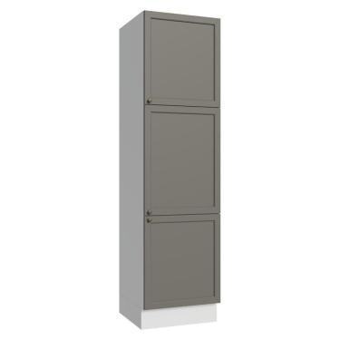 Imagem de Paneleiro 60 Cm 3 Portas Vik Madesa Branco/cinza