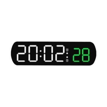 Imagem de Despertador Digital LED Com Controle De Voz, Soneca Dupla, Display De 