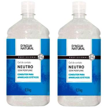 Imagem de Kit 2 Unidades Gel de Contato Dagua Natural Neutro 1,1Kg Sem Perfume C