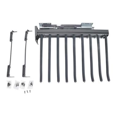 Imagem de Pull Out Calças Rack 9 Braços Aço Roupas Calças Cabide Destacável Montagem Do Lado Esquerdo Espaço Saving Closet Organizer para Armário ABS e Aço Inoxidável