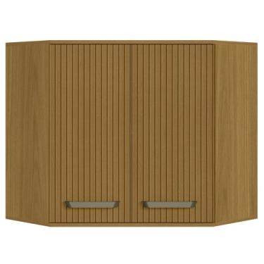 Imagem de Armário Aéreo de Canto Oblíquo 80cm Rita Freijó/Ripado Z44 - Mpozenato