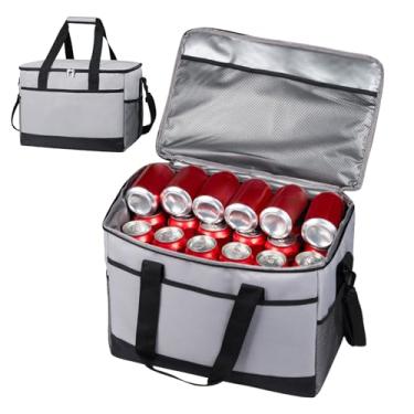 Imagem de Bolsa Térmica Isolada, Bolsas Térmicas Para Conservação De Alimentos Quentes E Frios, 35 Litros com Alça Impermeável que Mantém Frio e Calor para Atividades ao Ar Livre Almoço Escolar Praia Piquenique