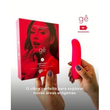 Imagem de Vibrador Recarregável Go Vibe Gê cor Rosa - 11,5cm x 3cm - A SOS