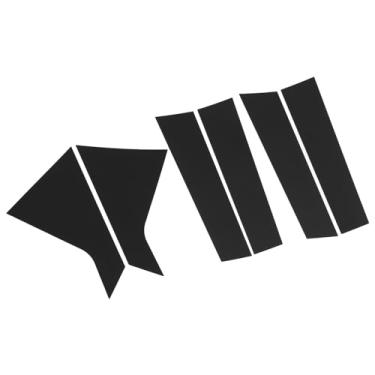 Imagem de WALFRONT Efeito Espelho Black Column Black Coluna Postal Revestimento, Pilar de Janela de Alta Força Após a Cobertura, 6pcs Com Base Em Imagens de Decalques para Melhorar a Porta do Carro