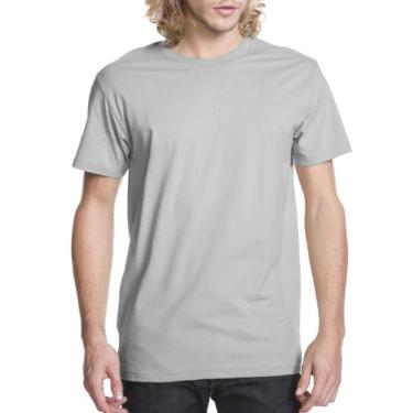 Imagem de Camiseta masculina de manga curta com ajuste premium Next Level, Light Gray, Large