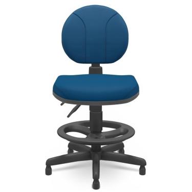 Imagem de Cadeira Caixa Executiva Backsystem Sem Braço Tecido Azul - Plaxmetal