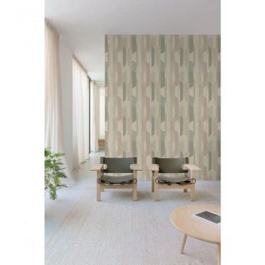 Imagem de Papel De Parede Muse Geométrico Verde E Bege A57001
