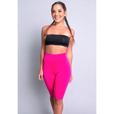 Imagem de Bermuda Suplex Cintura Alta Fitness Feminino Mvb Modas-Feminino