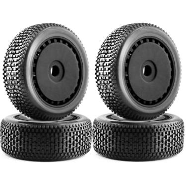 Imagem de 1/8 RC Off-Road Buggy Racing Tires and Wheels 17mm Hex RC Tires with Foam Inserts for ARRMA 1/8 Typhon 3S/6S Losi 8IGHT HSP Hyper HongNor FS Racing KYOSHO MP10 MP9 MP9e Neo.(4PCS/Set)