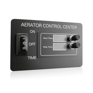 Imagem de Interruptor de temporizador do aerador para barcos de pesca e tanques de isca portáteis, painel de controle de temporização inteligente à prova d'água, sem necessidade de parafusos para instalação