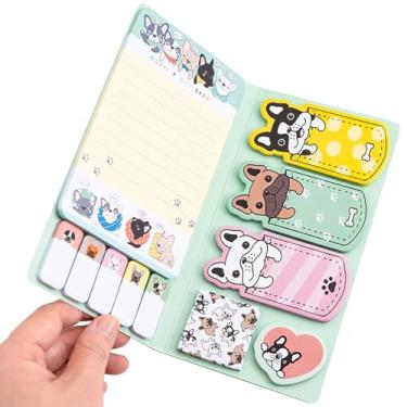 Imagem de Conjunto de notas adesivas combinadas de 440 peças, blocos de notas autoadesivas multifuncionais de cachorro de desenho animado, adesivos de decoração fofos para material escolar de escritório em casa