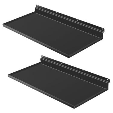 Imagem de Prateleiras Slatwall PEKGRIL 17x8 cm Conjunto de 2 peças de metal pret