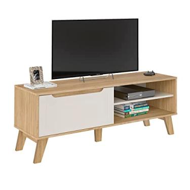 Imagem de Rack para Tv ate 60" com porta basculante LOTUS cor Carvalho com Off White - Artely