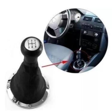 Imagem de Bola Câmbio Manopla Coifa Aro Cromado Saveiro G3 2001 A 2004