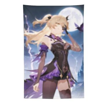 Imagem de LIEGBMEU Tapeçaria sexy de menina anime 152 x 228 cm arte de colcha de parede decoração de tapeçaria caprichosa AF177