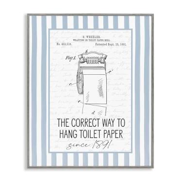 Imagem de Stupell Industries Papel higiênico Correct Way Cinza Emoldurado Giclee Art Design por Lettered and Lined, 14 x 11