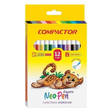 Imagem de Canetinha Hidrográfica Neo Pen Gigante 1588424 12 Cores - Compactor
