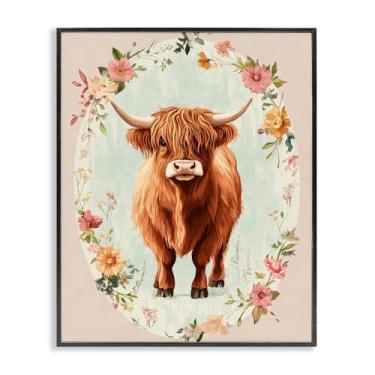 Imagem de Stupell Industries Design de arte giclée emoldurado preto com borda de flor de pêssego por Petal Prints Design, 20 x 16