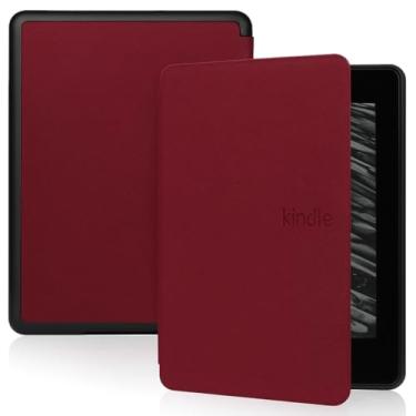 Imagem de Capa Para Kindle 11ª Geração 6” (Modelos 2022 e 2024 – C2V2L3 e RS23CV) – Auto Hibernação – Fechamento Magnético – Leve, Rígida e com Revestimento Interno em Microfibra (Bordô)