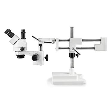 Imagem de Parco Scientific Microscópio Estéreo Trinocular Com Zoom Simulfocal Pa-5F, Ocular De Campo Amplo 10X, Alcance 0,7X A 4,5X, Ampliação 7X 45X, Suporte Braço Duplo