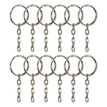 Imagem de Argolas para chaveiro 23mm com corrente 5 elos 1000 unidades - RUSSO A