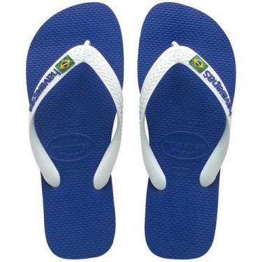 Imagem de Chinelo Havaianas Brasil Logo 6230 33/42, Azul, 45/46