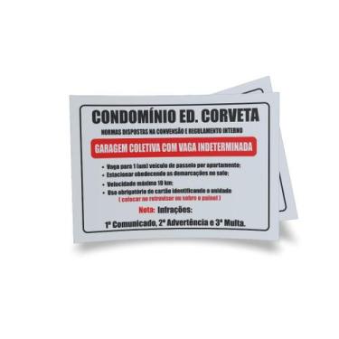 Imagem de Kit 3 Placas sinalização 15x21cm EM PVC PL(1004)  - Tema: Condomínio -