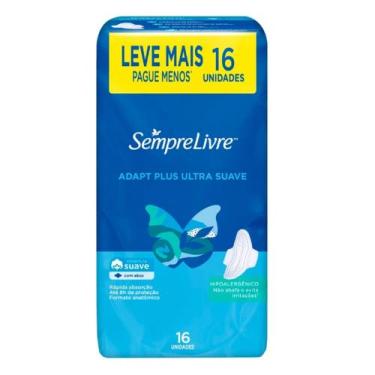 Imagem de Absorvente Sempre Livre Adapt Plus Ultra Suave - com Abas 16 Unidades