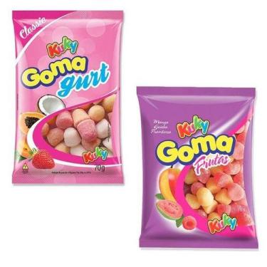 Imagem de Bala de Goma Kit com 2 Sabores Frutas e Iogurte 140g Cd - Kuky
