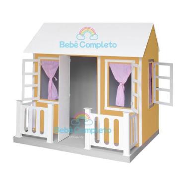 Imagem de Casinha Infantil De Brinquedo 160 Cm Em Madeira Com Gradi - Bebê Compl