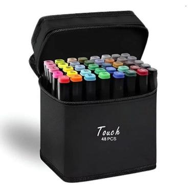Imagem de Caneta Hidrográfica Touch Jet Com Ponta Dupla 48 Cores - Touch