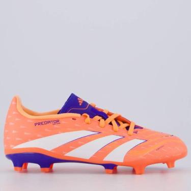 Imagem de Chuteira Adidas Predator League FG/MG Campo Juvenil Laranja, 35