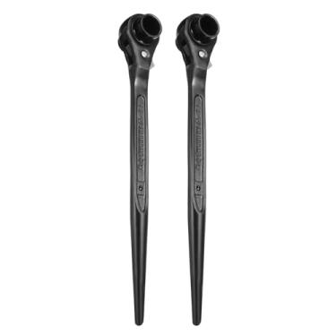 Imagem de HARFINGTON 2 peças de chave catraca para andaimes CR-V 12 mm x 14 mm CR-V 12 pontos soquete de extremidade dupla catraca para andaime spud ferramenta para reparo de automóveis manutenção mecânica