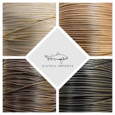 Imagem de Cordão encerado 1.0mm - Pistris Imports, Marrom Claro, 20 Metros