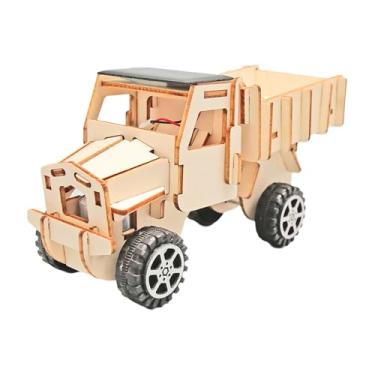 Imagem de Dynwave Kit de carrinho de brinquedo para construção de caminhão solar, kit de construção de madeira para crianças, faça você mesmo, monte seu próprio