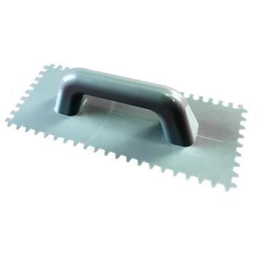 Imagem de Baoblaze Desempenadeira de acabamento plana Desempenadeira de reboco Ferramentas profissionais versáteis de construção Pega confortável para painéis de, com Dente